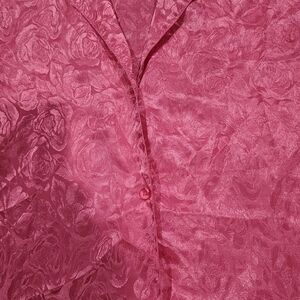 Barbiecore Pink Rose Button Up